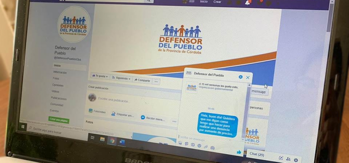 El Defensor del Pueblo recibe Reclamos vía Online